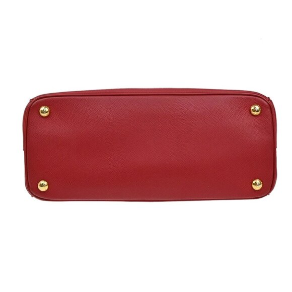 PRADA Logo Saffiano 2Way Shoulder Hand Bag Leather Red GHW - Picture 6 of 16